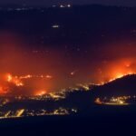 Feux de forêt dans le nord d'Israël suite à des tires de roquettes du Liban